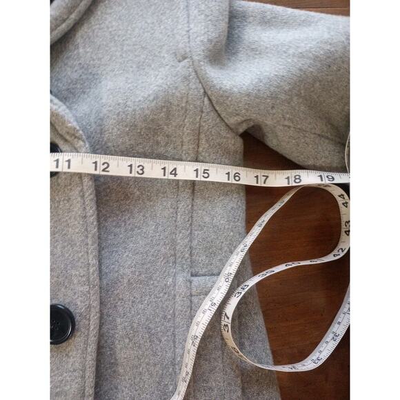 J. CREW women's Stadium Cloth Wool Pea Coat 0 Nello Gori Gray Hermione Granger - Picture 7 of 10